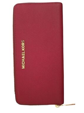 Michael Kors Zip Around Wallet - Red